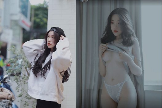 Em Thuy Thủy chụp hình nóng lấy tiền vui chơi